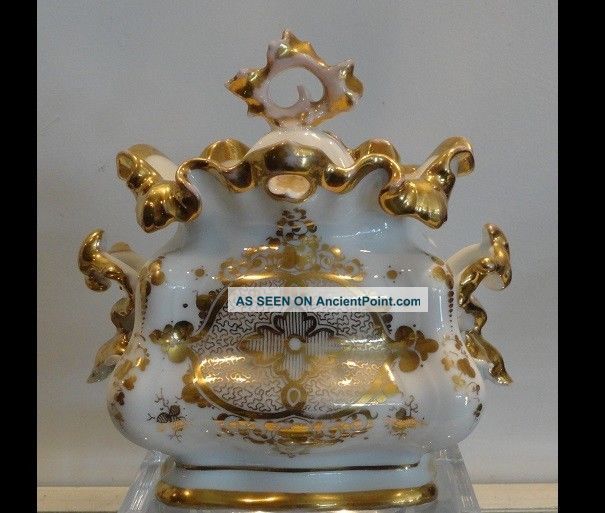 Unusual Carl Tielsch Tpm Hand Painted Gilt Porcelain Sugar Bowl C.  1850 Bowls photo