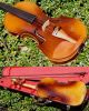 2 Good Vintage Czech 7/8 Violins: 1.  Frantisek Herclik 1922,  2.  Not Labelled String photo 5