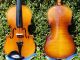 2 Good Vintage Czech 7/8 Violins: 1.  Frantisek Herclik 1922,  2.  Not Labelled String photo 8