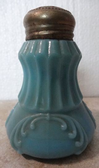 My Grandmother ' S Antique Blue Milk Glass Salt Shaker photo