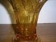 Honey Amber Glass Art Deco Oak Leafs And Acorn Pattern Vase Vases photo 5