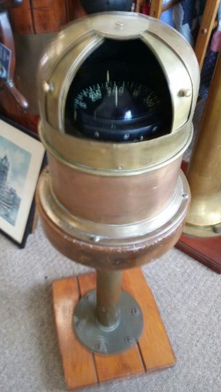 Antique 1950 ' S ? Danforth Constellation Compass Military ? Navy ? On Stand photo