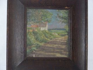 Cape May,  N.  J.  Antique Oil On Board Arts&crafts Period M.  W.  Seville Painting photo