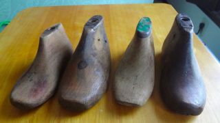 10 Vintage Baby Sized Wood Cobbler ' S Shoe Lasts,  Molds - High Top Shoe Included photo
