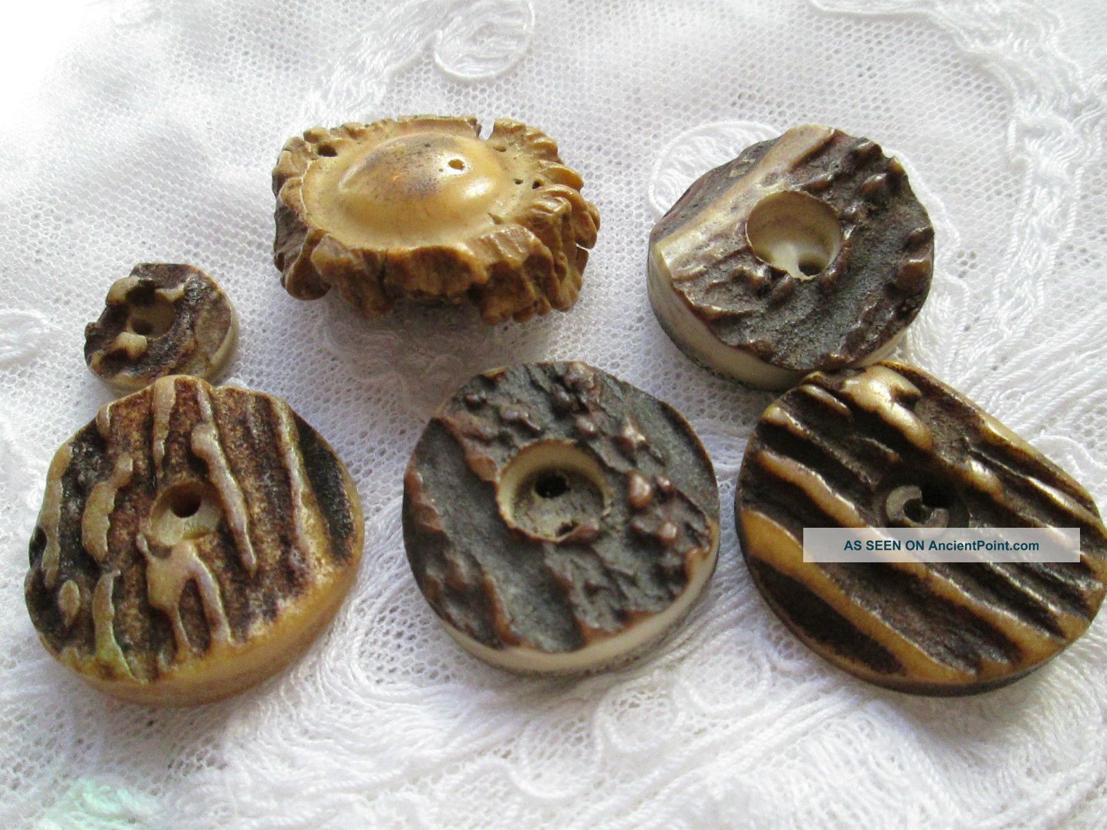 Antique Buttons From Bone Corn Deer/the Are From The Black Forest Buttons photo