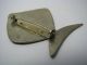 Danish Handmade Modern Pewter Pin Brooch W/enamel Fish Jorgen Jensen Denmark 60s Mid-Century Modernism photo 6
