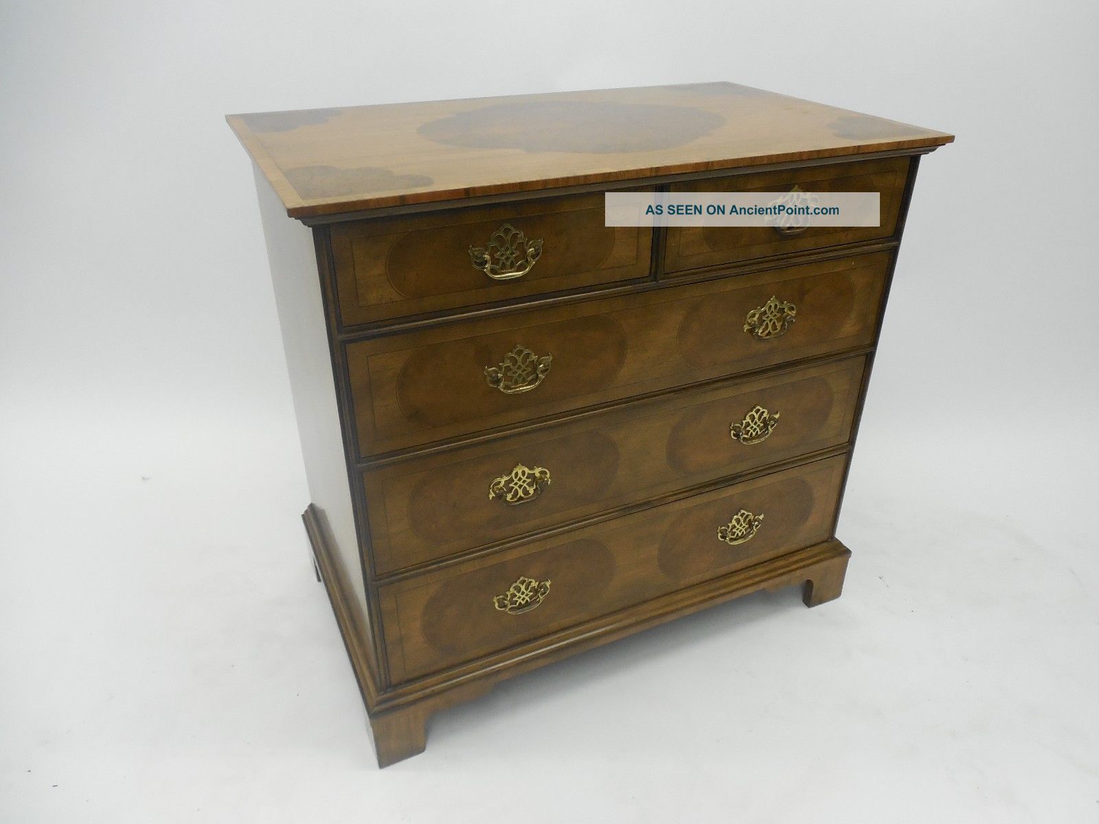 Baker Furniture - Collector ' S Edition Walnut Dresser With Burl Wood Inlay C1970 Post-1950 photo