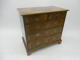 Baker Furniture - Collector ' S Edition Walnut Dresser With Burl Wood Inlay C1970 photo