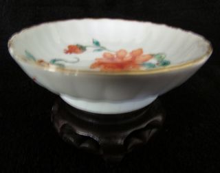 Antique Chinese Miniature Bowl With Stand photo