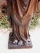 Antique Hand - Carved Oak Virgin Mary Sacred Heart Christianity Cathedral Statue Carved Figures photo 6