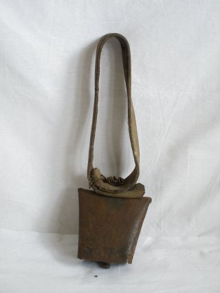 Very Large Antique Bell Bells Livestock Primitive Wrought Iron Security Alert photo