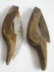4 Wood Primitive Antique Hand Made Knifes Blade Iron Finding Tool Horticultural Primitives photo 10