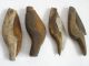 4 Wood Primitive Antique Hand Made Knifes Blade Iron Finding Tool Horticultural Primitives photo 7