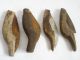 4 Wood Primitive Antique Hand Made Knifes Blade Iron Finding Tool Horticultural Primitives photo 8