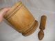 Antiques Primitives Antique Wooden Mortar Kitchen Cooking Spices Nuts Pestle Primitives photo 9