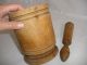 Antiques Primitives Antique Wooden Mortar Kitchen Cooking Spices Nuts Pestle Primitives photo 10
