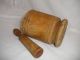 Antiques Primitives Antique Wooden Mortar Kitchen Cooking Spices Nuts Pestle Primitives photo 4