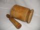 Antiques Primitives Antique Wooden Mortar Kitchen Cooking Spices Nuts Pestle Primitives photo 5
