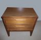 Vintage Danish Modern Nightstand Double Dovetail Drawers Solid Wood Post-1950 photo 1