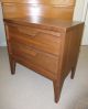 Vintage Danish Modern Nightstand Double Dovetail Drawers Solid Wood Post-1950 photo 2