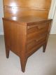 Vintage Danish Modern Nightstand Double Dovetail Drawers Solid Wood Post-1950 photo 3