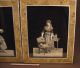 Pr Victorian Cut Paper Diorama Shadow Box Framed Antique 3d Collage Cat Dog Vtg Victorian photo 2