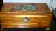 Vintage Wooden Dovetail Jewelry Dresser Vanity Chest Style Box With Mirror Boxes photo 2