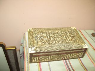 Vintage Syrian Inlaid Wood Marquetry Box 10 