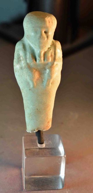 Ushabti,  Egyptian Ptolemaic Period Faience Over 2000 Years Old photo