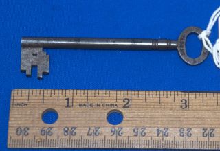 Antique Steel Key,  Victorian,  Skeleton photo