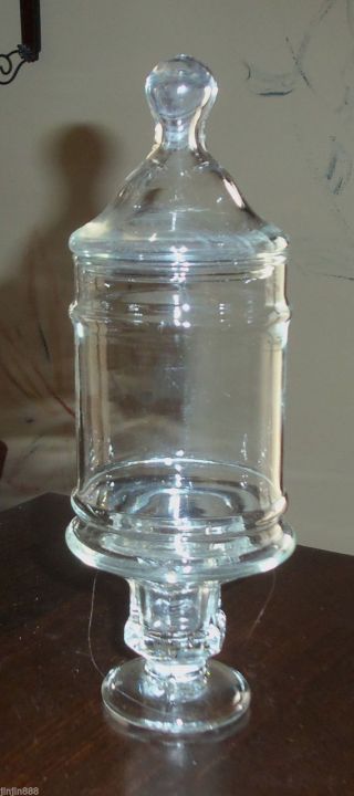 Vintage Clear Drugstore Apothecary Candy Counter Display Jar photo