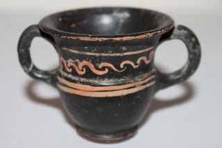 Quality Ancient Greek Hellenistic Pottery Crater Wine Cup 3rd Century Bc photo