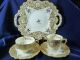 Antique Ridgway Tea & Coffee Cup And Saucer & Cake Plate Split Handle C1820+ Cups & Saucers photo 1