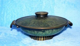 Meta Bowl Container With Handle Vintage Israel photo