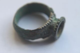 Good Ancient Greek Bronze Trumpet Finger Ring 4th Century Bc photo