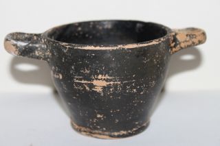 Ancient Greek Pottery Skyphos 4th Century Bc Wine Cup photo