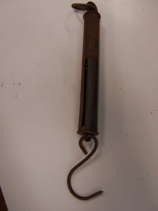 Old Tube Scale Chatillon N.  Y.  Hanging With Hook photo