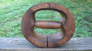 Vintage Primitive Carved Solid Wood Antique Hat Stretcher Millinery Clothing photo