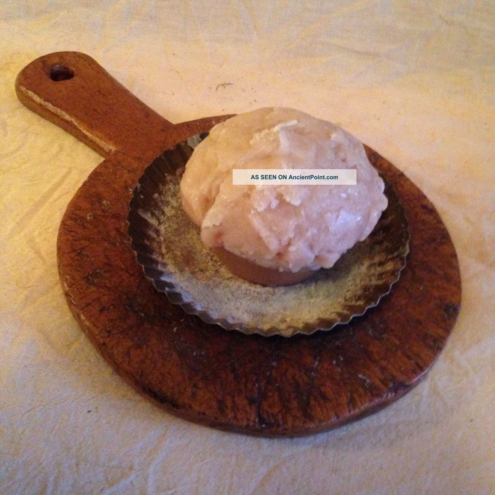 Crystal And Brass Repurposed Candy Dish Sugar Bowl Candle Holder Folk Art Primitives photo