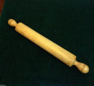 Early Primitive Wood One Piece English Rolling Pin photo