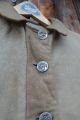 4 Antique Metal Pictoral Musician & Flower Buttons On Tan Wool Vest Buttons photo 5