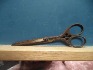 Antique Sewing Scissors National Germany 5” photo