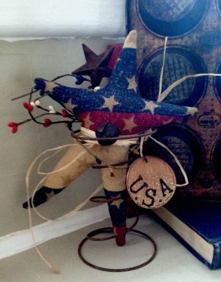Primitive Americana Star Rusty Bed Spring photo