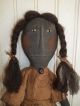 Primitive Grungy Black Girl Doll & Her House Cat Primitives photo 1