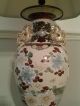 Antique Porcelain Japanese Vase Lamp Geisha Seahorse Handles Moriage Handpainted Vases photo 5