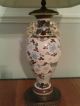 Antique Porcelain Japanese Vase Lamp Geisha Seahorse Handles Moriage Handpainted Vases photo 7