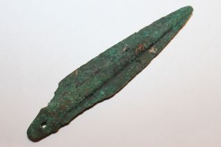 Ancient Greek Bronze Spearhead 8/7th Century Bc photo
