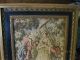 Antique French Framed Victorian Tapestry Romantic Couple Lovers And Servant Victorian photo 1