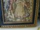 Antique French Framed Victorian Tapestry Romantic Couple Lovers And Servant Victorian photo 2