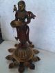Annapoorna Annapurna Rare Brass Metal Goddess Of Food Grains For Multiple Candle India photo 3